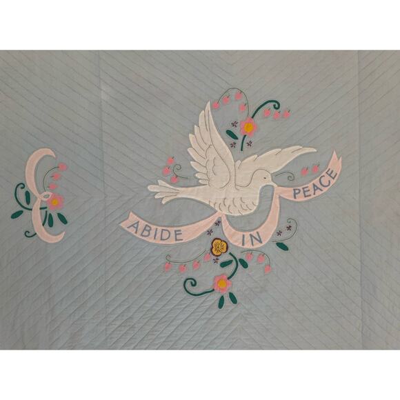 Handmade Machine Sewn Quilt Top Patchwork Scalloped Reversible 91” L x 78” W - Picture 11 of 14